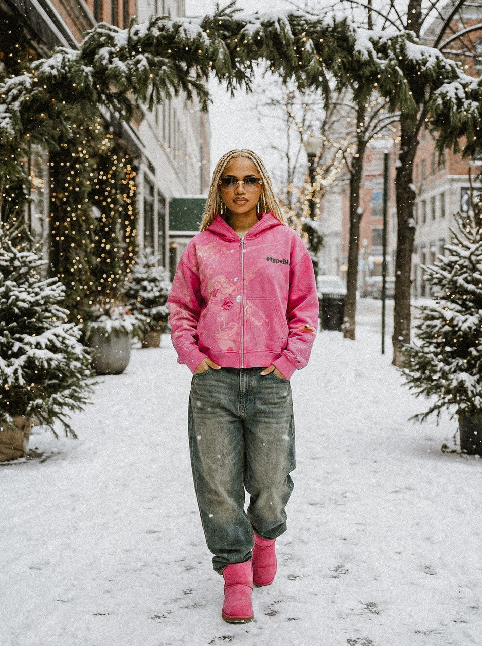 "CELESTIA PINK" ZIP UP