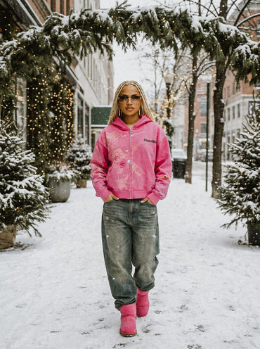 "CELESTIA PINK" ZIP UP