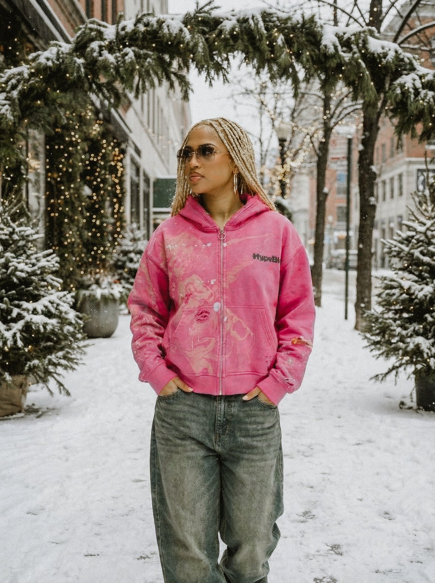 "CELESTIA PINK" ZIP UP